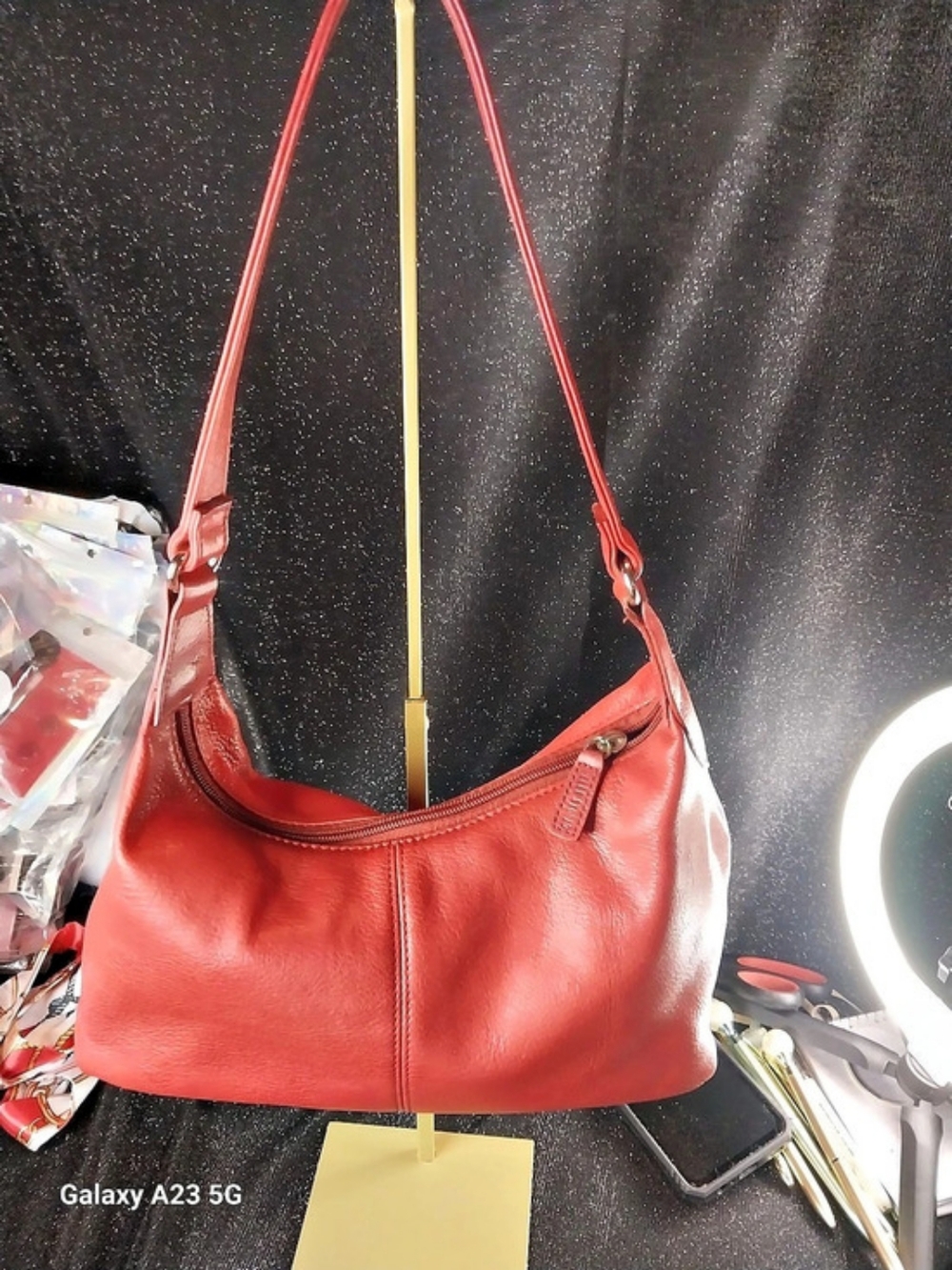 Pelle Studio/Wilson Leather Red 100% Leather Crossbody/Shoulder Bag
